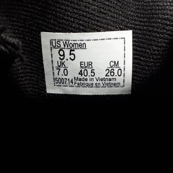 Vans Asher Canvas All Black Slip-On Classic Skate Shoe Sneaker Womens Size 9.5 - Picture 9 of 12